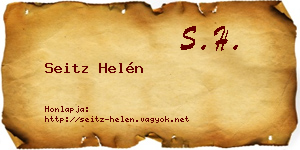 Seitz Helén névjegykártya